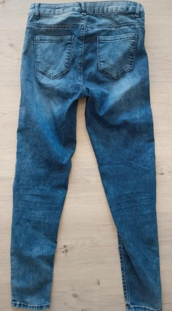 Blugi Koton S-M | Albastru, Lungi, Talie medie, Skinny fit, Cu decupaje - Image 5