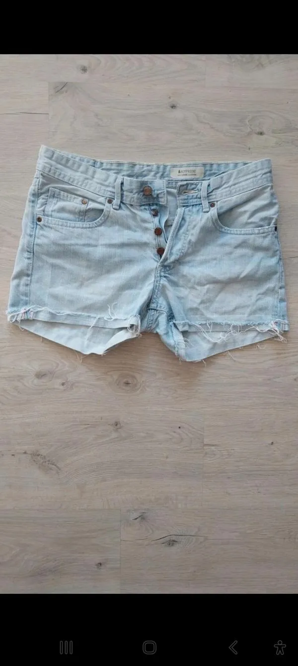 Blugi H&M EU 34 | Bleu, Scurți, Talie medie - Image 2
