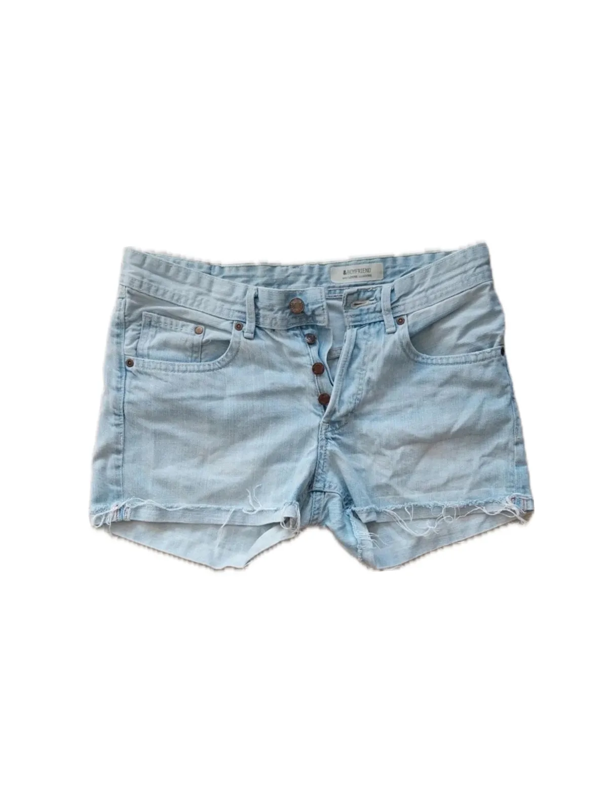 Blugi Scurți H&M EU 34 | Bleu, Talie medie