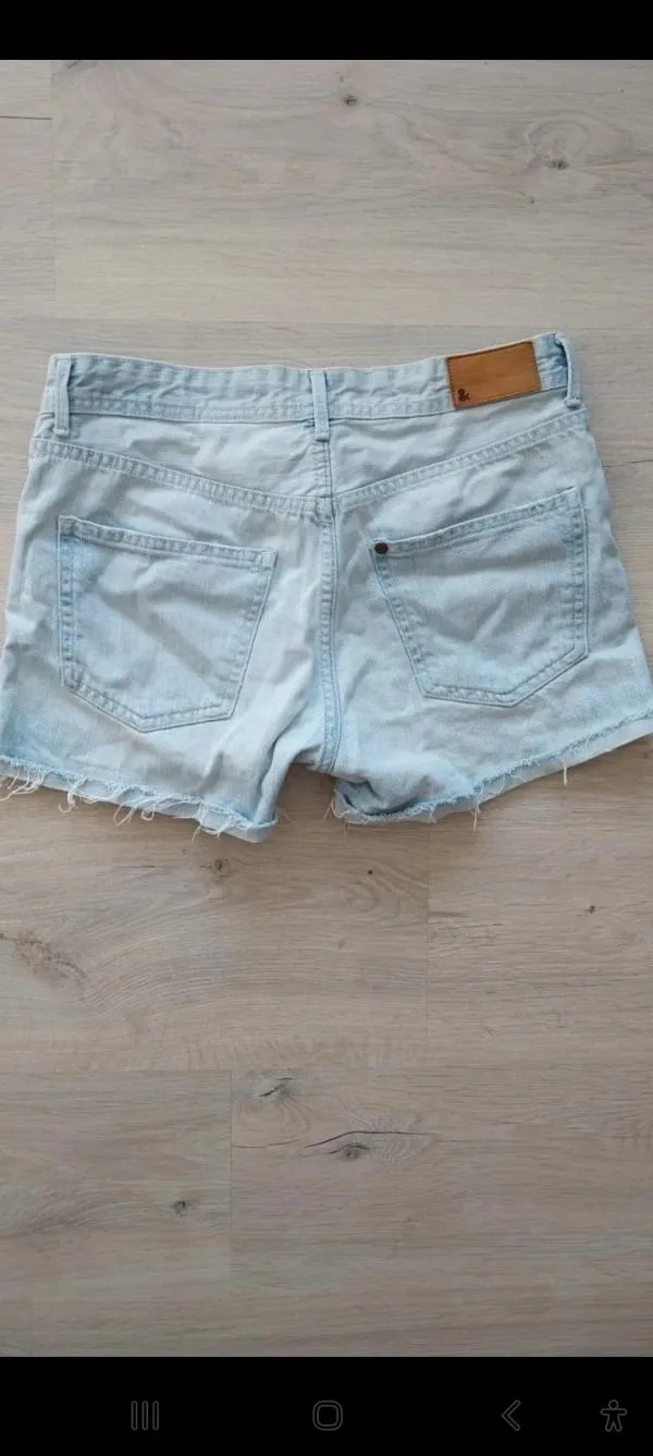 Blugi H&M EU 34 | Bleu, Scurți, Talie medie - Image 6