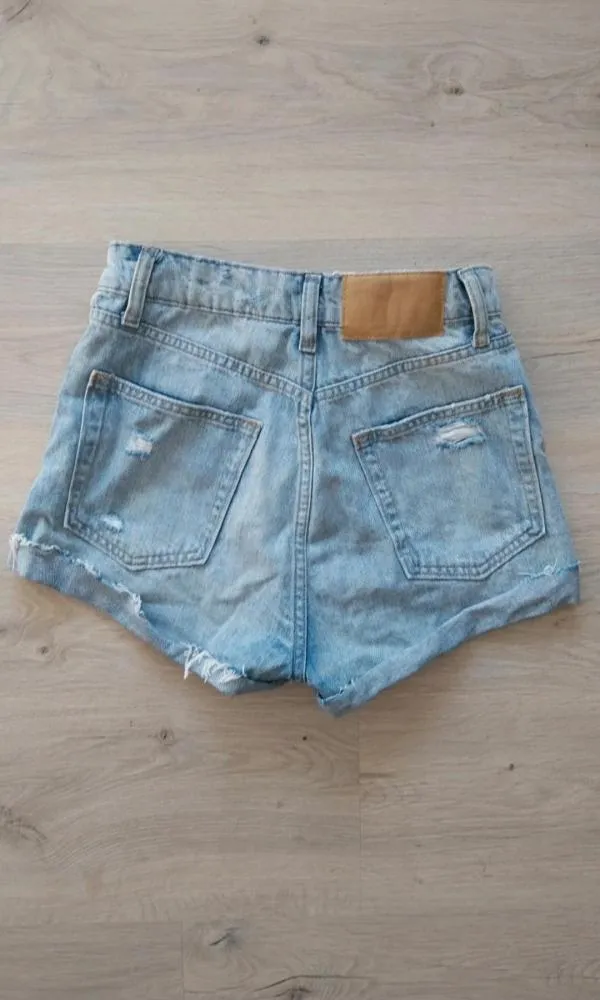 Blugi H&M EU 34 | Bleu, Scurți, Talie înaltă - Image 3