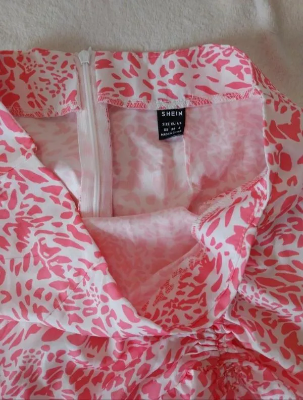 Fustă cu volane Shein XS | Fuchsia, Mini, Cu fit, decupaje - Image 4