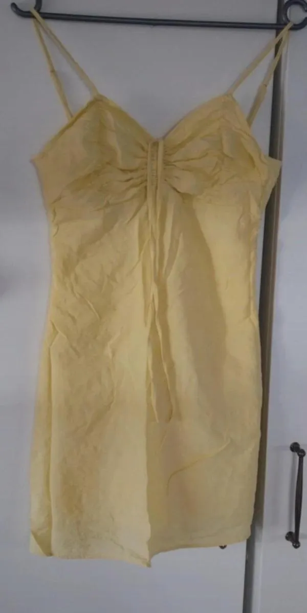 Rochie de seară Sinsay XXS | Galben, Mini, Bretele subțiri