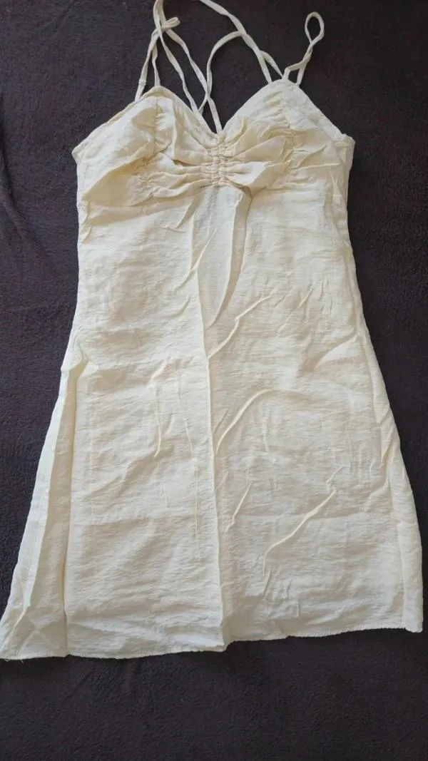 Rochie de seară Sinsay XXS | Galben, Mini, Bretele subțiri - Image 3