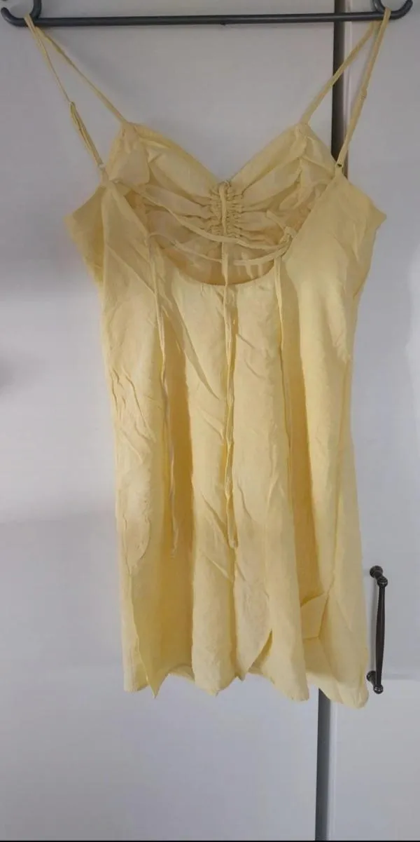 Rochie de seară Sinsay XXS | Galben, Mini, Bretele subțiri - Image 6