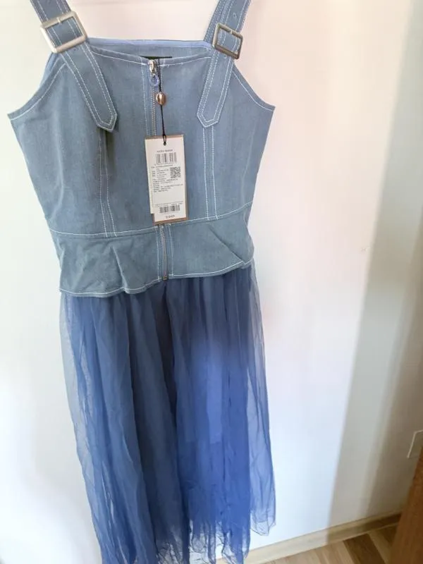 Rochie de seară Vero Moda EU 38 | Albastru, Maxi, Bretele subțiri - Image 2