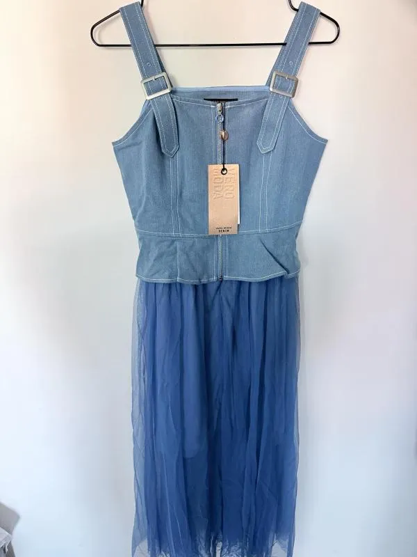 Rochie de seară Vero Moda EU 38 | Albastru, Maxi, Bretele subțiri - Image 3