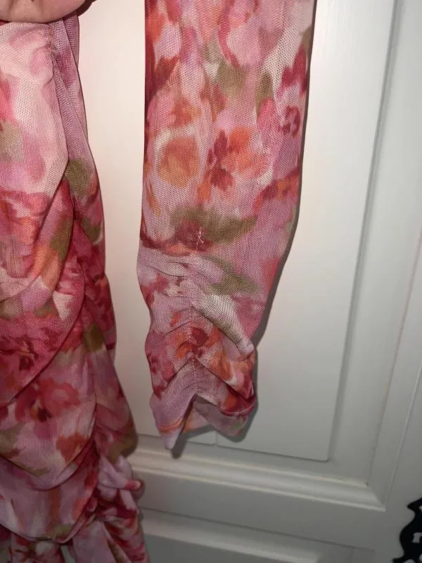 Rochie casual Stradivarius EU 34 | Roz, Mini, Floral & Tropical - Image 5
