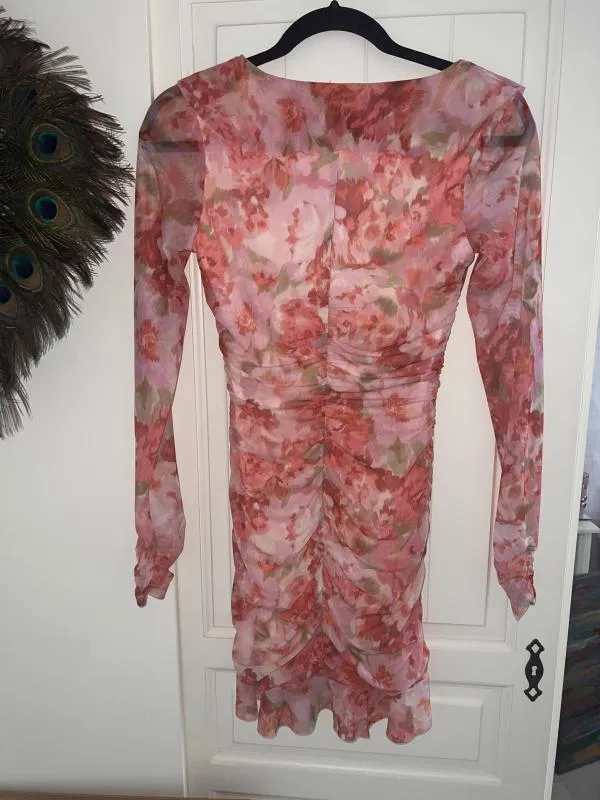Rochie casual Stradivarius EU 34 | Roz, Mini, Floral & Tropical - Image 6