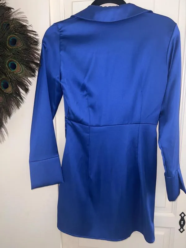 Rochie de seară Zara EU 34 | Albastru, Mini, Mânecă lungă - Image 7