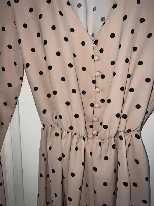 Rochie casual Reserved EU 34 | Ivoire, Mini, Mânecă lungă, Buline & Imprimeuri mici, Poliester - Image 4