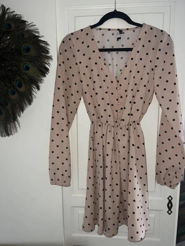 Rochie casual Reserved EU 34 | Ivoire, Mini, Mânecă lungă, Buline & Imprimeuri mici, Poliester - Image 2