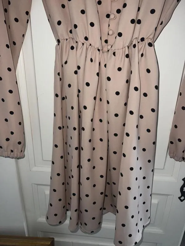 Rochie casual Reserved EU 34 | Ivoire, Mini, Mânecă lungă, Buline & Imprimeuri mici, Poliester - Image 6