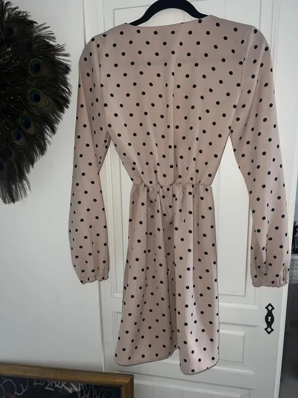 Rochie casual Reserved EU 34 | Ivoire, Mini, Mânecă lungă, Buline & Imprimeuri mici, Poliester - Image 3