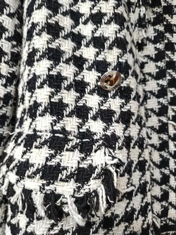 Blazer Bershka M | Negru, Fără glugă, Carouri - Image 4
