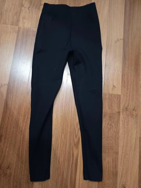 Colanți Zara XS | Negru, Lungi, Talie înaltă, Pietre decorative - Image 3