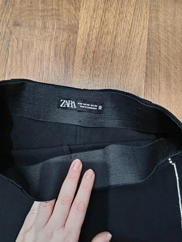 Colanți Zara XS | Negru, Lungi, Talie înaltă, Pietre decorative - Image 4