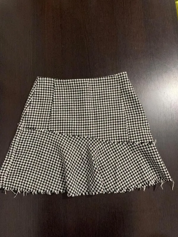 Fustă cu volane Zara XS | Negru, Mini, Cu fit, Abstract & Color Block, Volane - Image 3