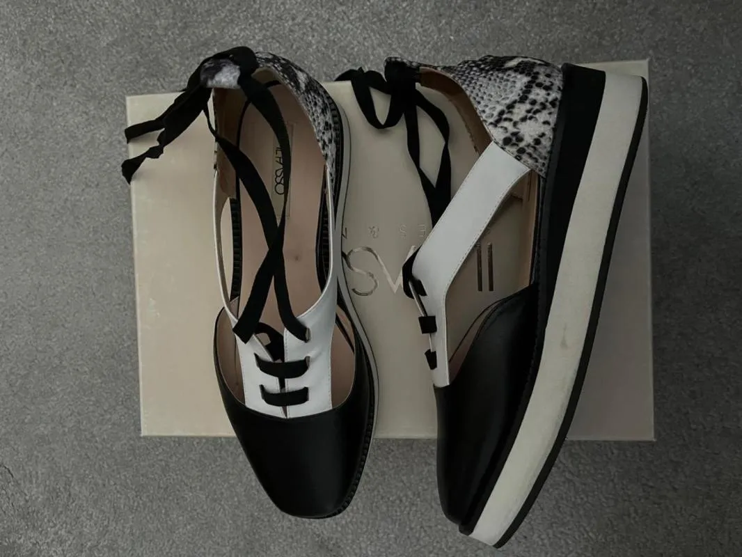 Pantofi talpă ortopedică Il Passo EU 40 | Alb, Animal print, Piele naturală - Image 2