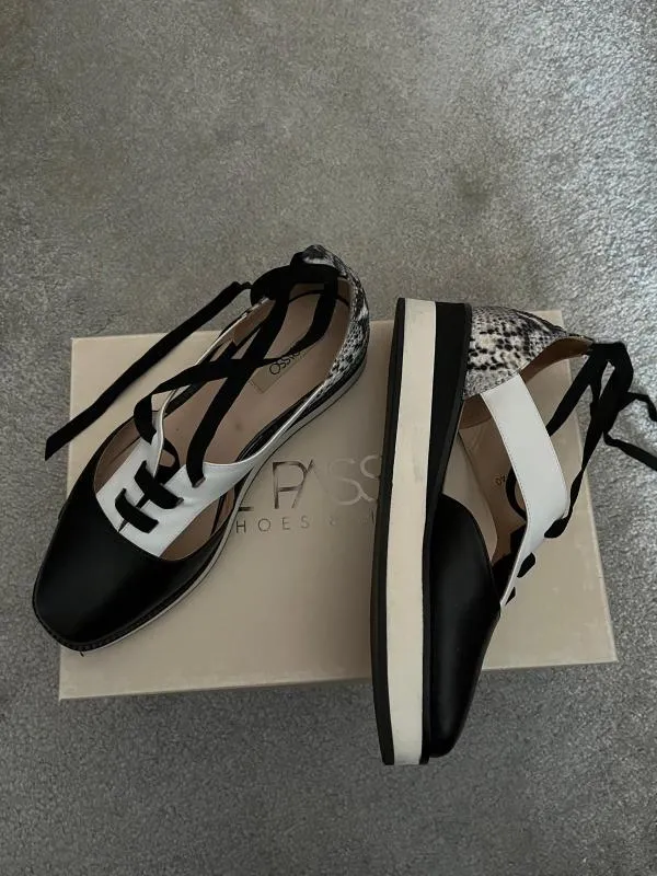 Pantofi talpă ortopedică Il Passo EU 40 | Alb, Animal print, Piele naturală