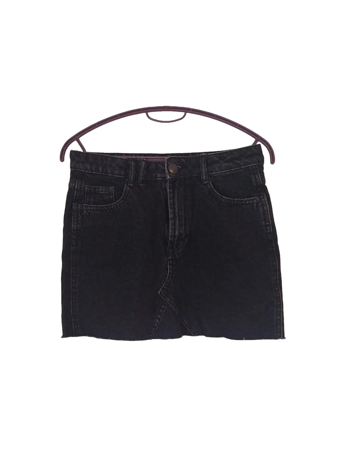 Fustă din denim Sinsay EU 34 | Negru, Mini, Bumbac