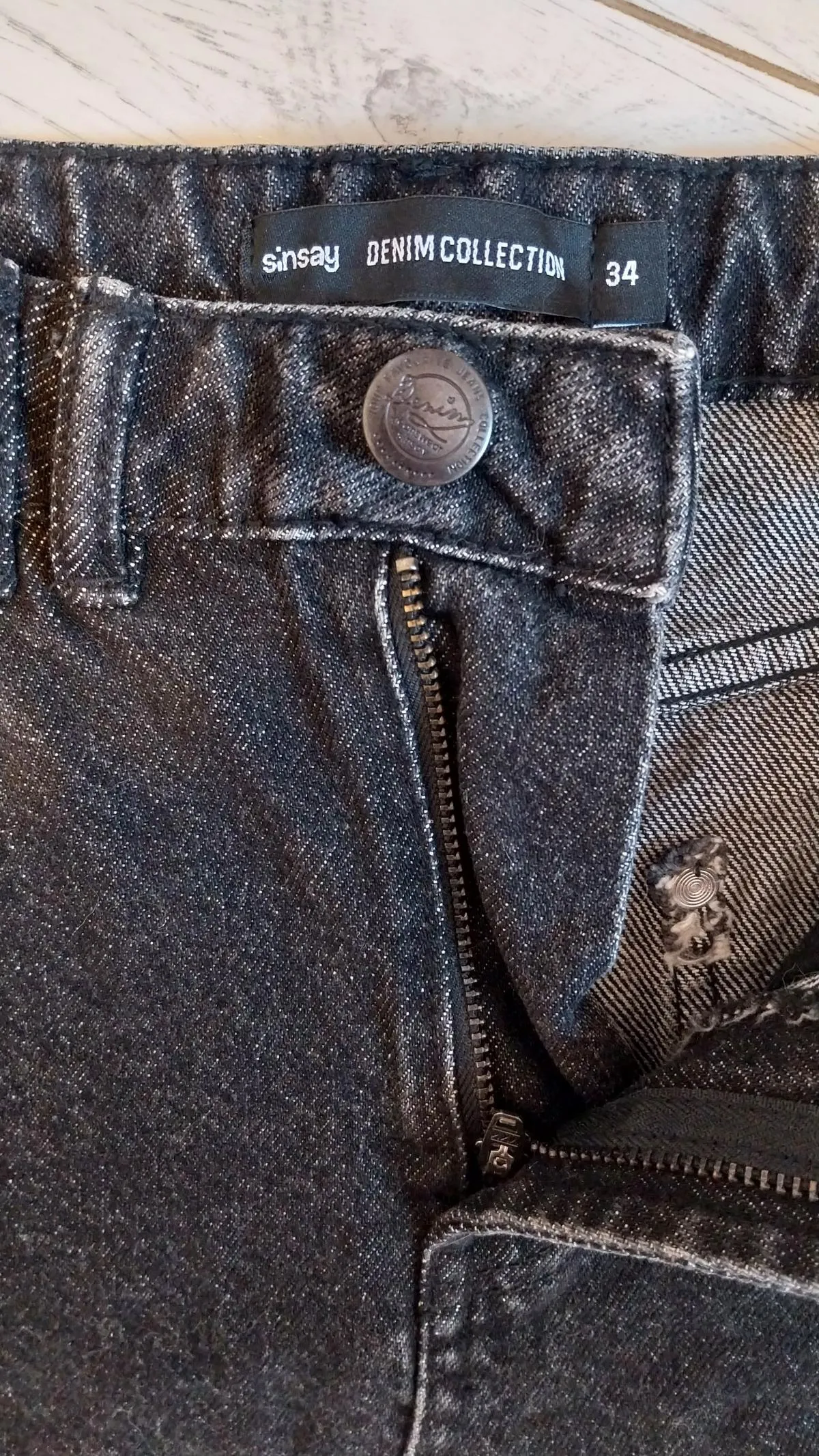 Fustă din denim Sinsay EU 34 | Negru, Mini, Bumbac - Image 3