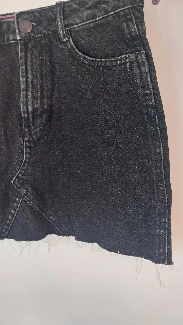 Fustă din denim Sinsay EU 34 | Negru, Mini, Bumbac - Image 5