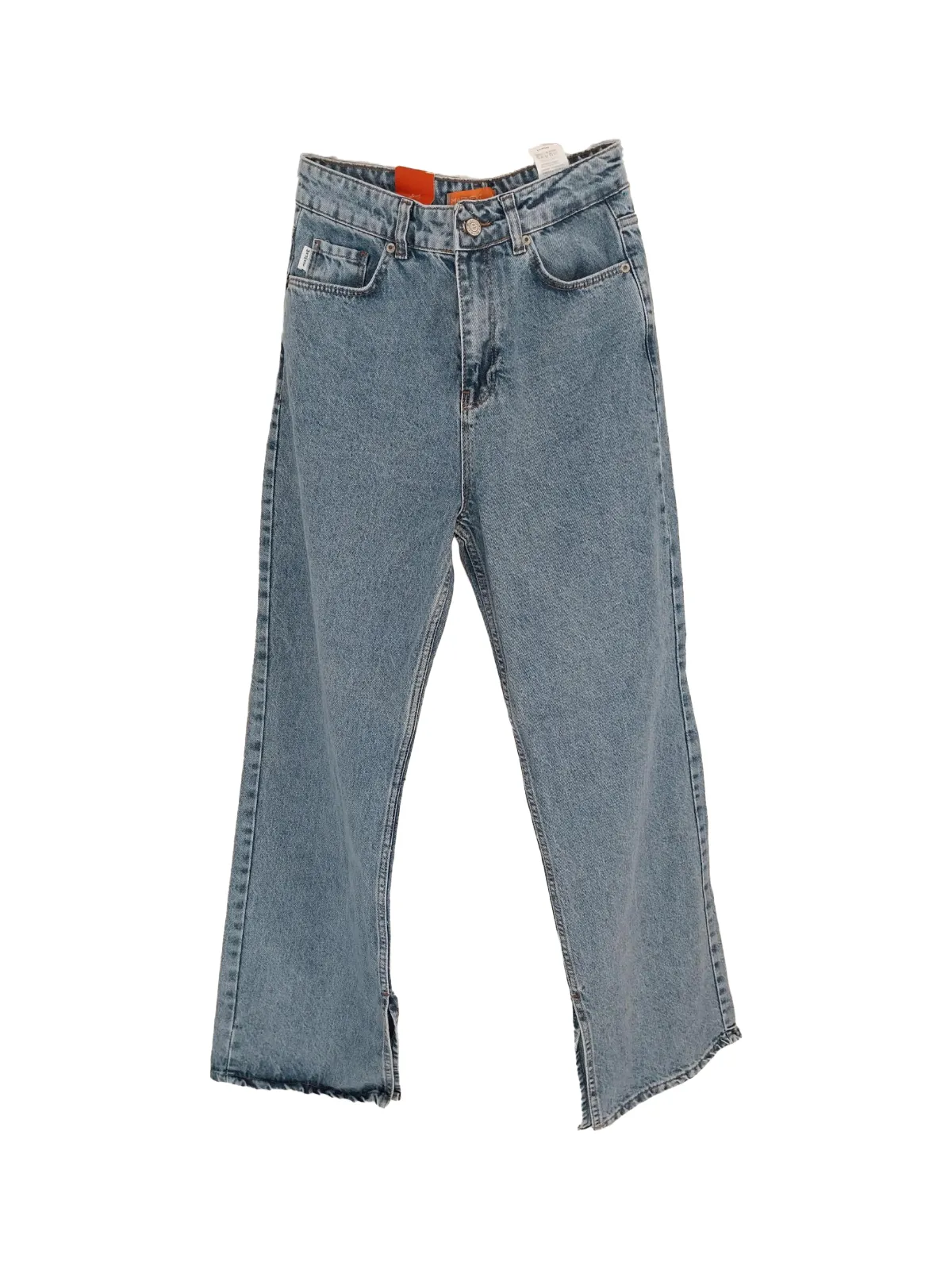 Blugi Madmext EU 36 | Albastru, Lungi, Talie înaltă, Flared (Evazați) fit, Cu decupaje