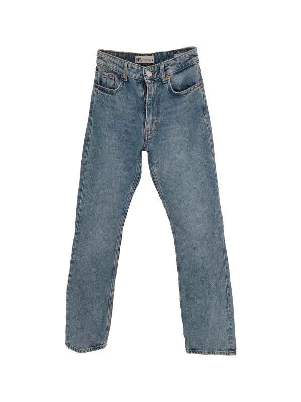Blugi Zara EU 34 | Albastru, Lungi, Talie medie, Relaxed fit