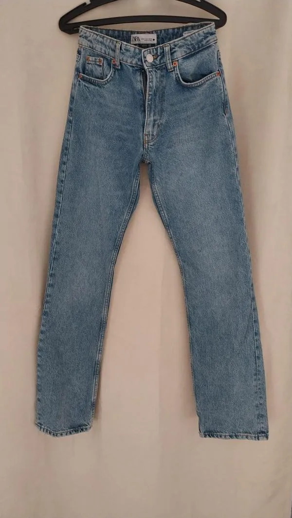 Blugi Zara EU 34 | Albastru, Lungi, Talie medie, Relaxed fit - Image 2