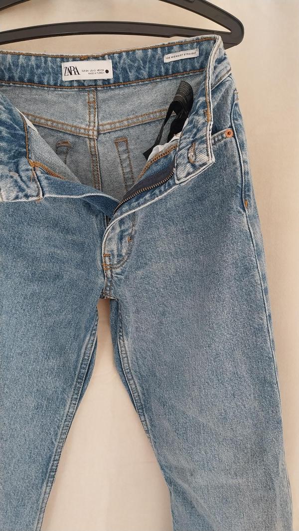 Blugi Zara EU 34 | Albastru, Lungi, Talie medie, Relaxed fit - Image 3