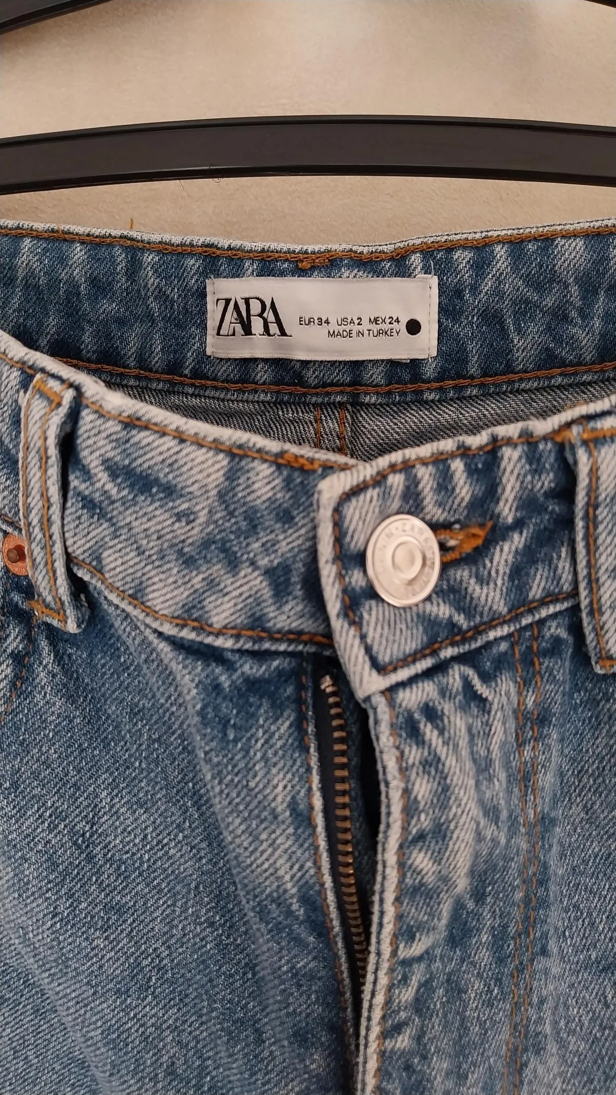 Blugi Zara EU 34 | Albastru, Lungi, Talie medie, Relaxed fit - Image 7