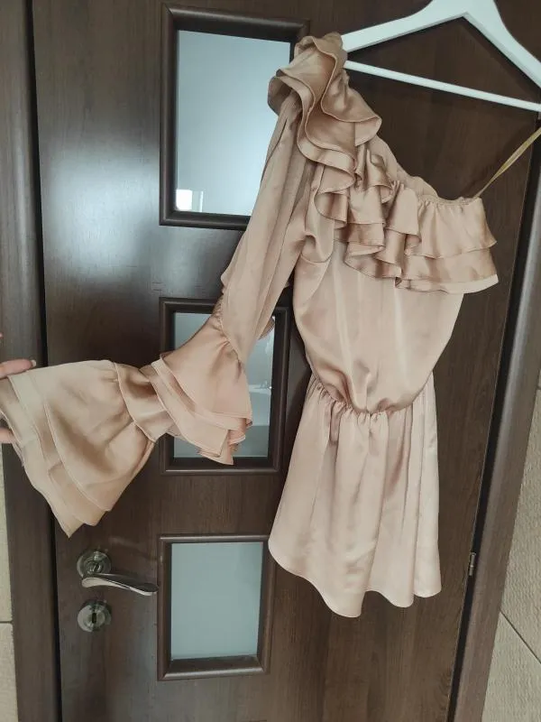Bluză EU 38 | Auriu, Normal, Pe un umăr - Image 2