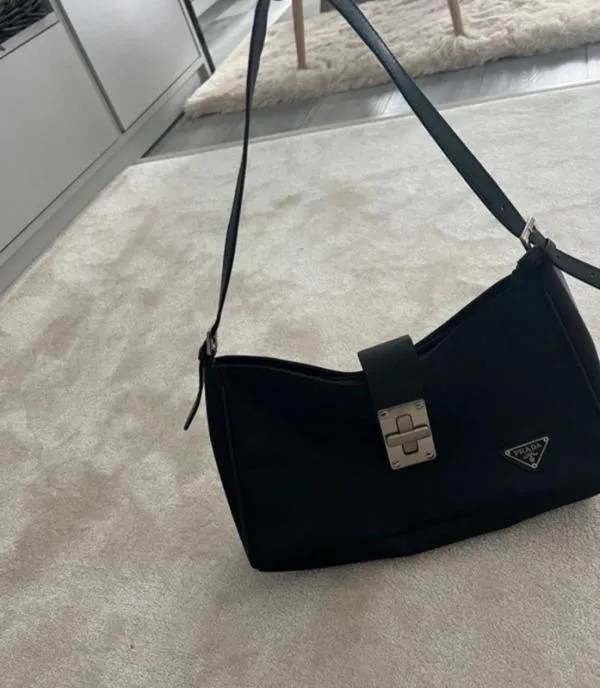 Geantă de umăr Prada | Negru, Poliester - Image 7