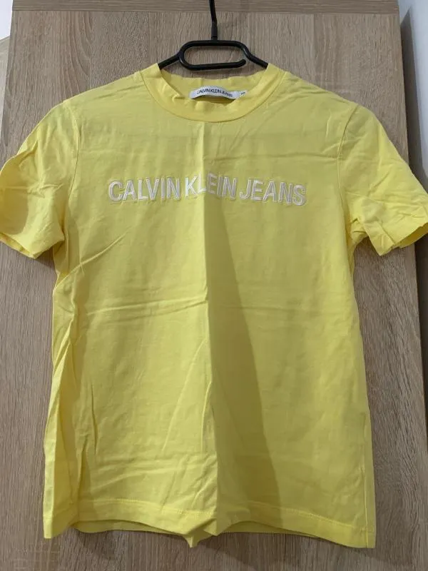 Tricou Calvin Klein XS | Galben, Normal, Mânecă scurtă, Logo - Image 2