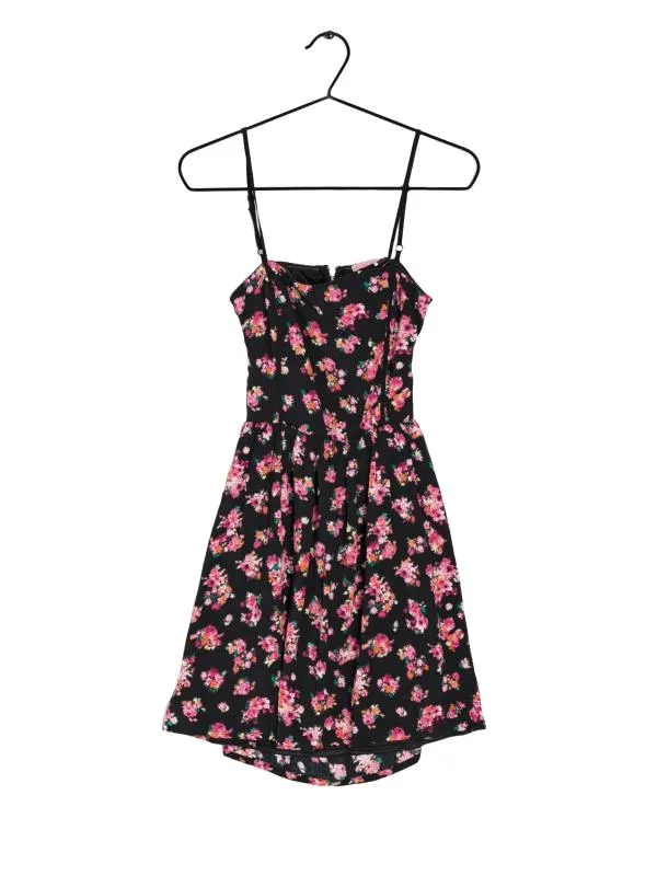 Rochie casual Bershka EU 36 | Multicolor, Midi, Floral & Tropical, Cu decupaje