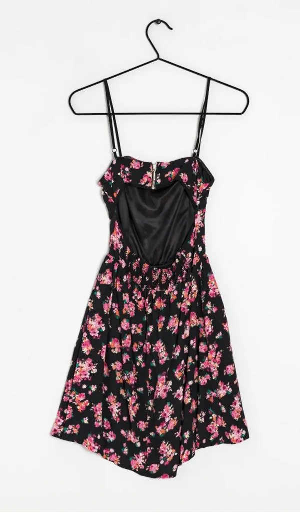 Rochie casual Bershka EU 36 | Multicolor, Midi, Floral & Tropical, Cu decupaje - Image 2