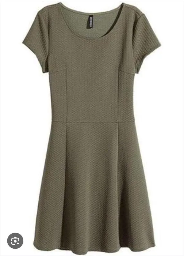 Rochie casual H&M EU 34 | Khaki, Midi - Image 2