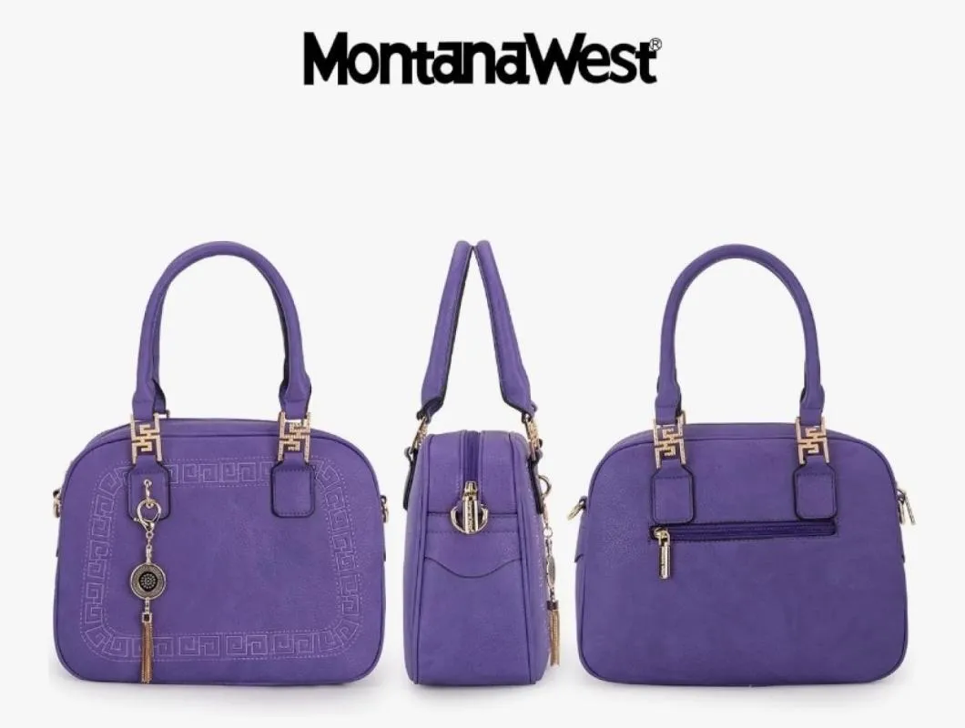 Geantă crossbody Montana West | Mov, Abstract & Color Block, Piele ecologică - Image 2