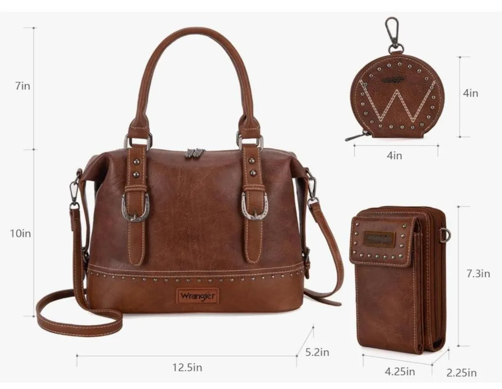Geantă de umăr WRANGLER | Caramel, Abstract & Color Block, Piele ecologică - Image 4