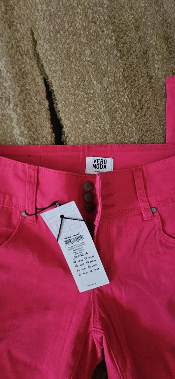 Blugi Vero Moda EU 36 | Fuchsia, Lungi - Image 2