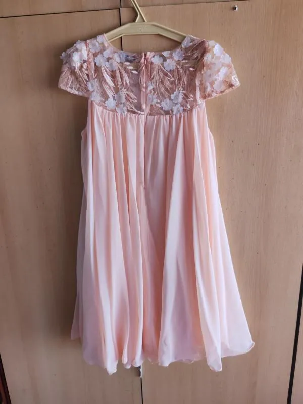 Rochie de ocazie Artista EU 34 | Roz, Midi, Fără mâneci, Broderie - Image 5