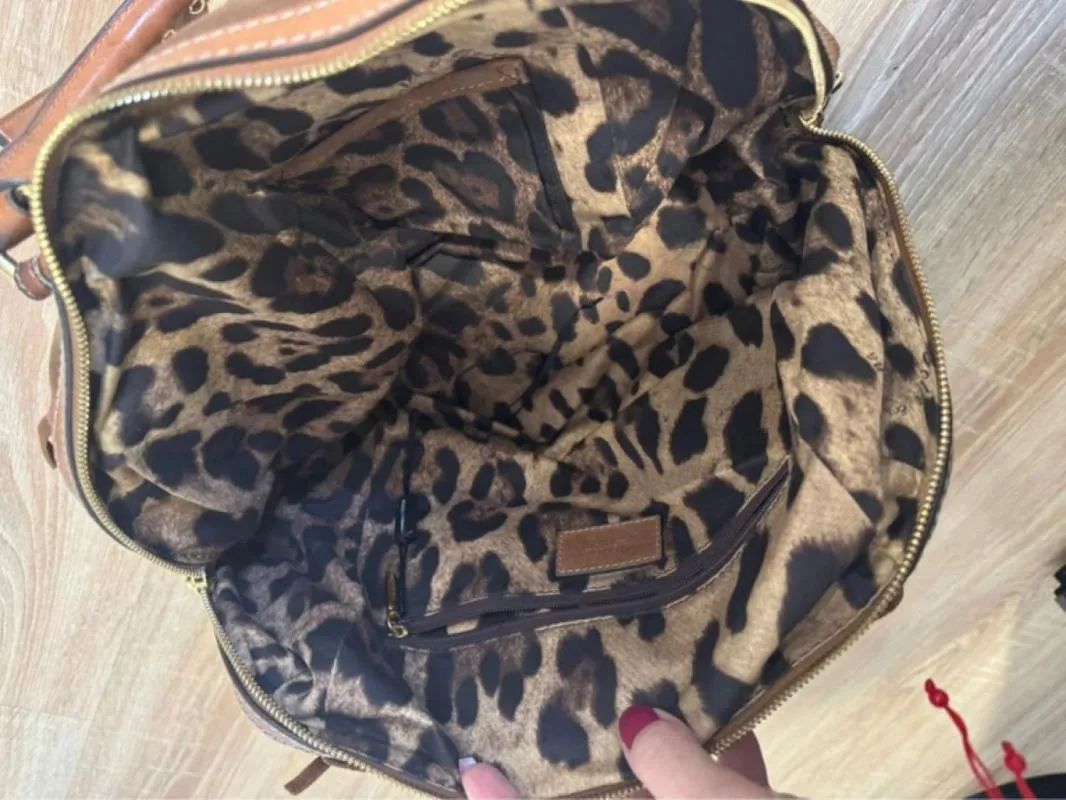 Geantă de mână Dolce & Gabbana | Maro, Piele întoarsă Suede - Image 4