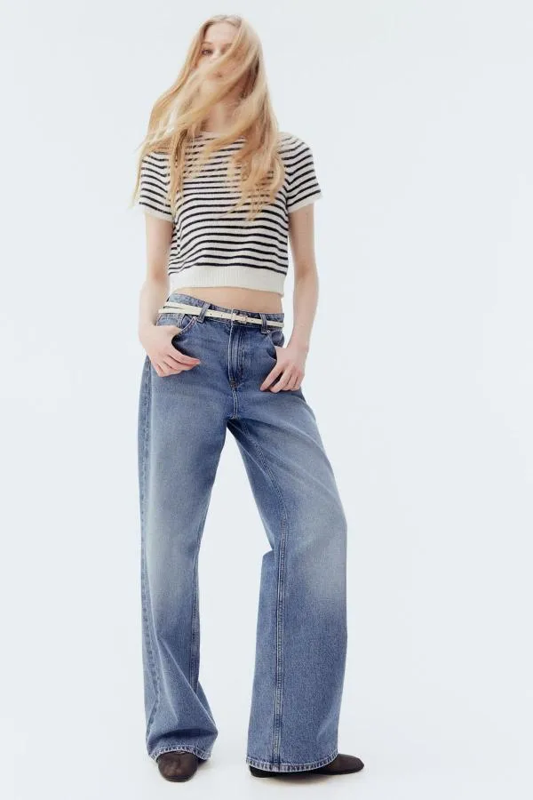 Top tricot cu dungi H&M XS | Alb, Normal, Mânecă scurtă - Image 5