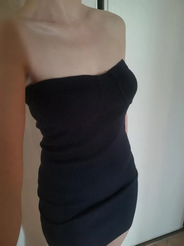 Rochie mulată Zara EU 36 | Bleumarin, Mini, Cu umerii goi - Image 3