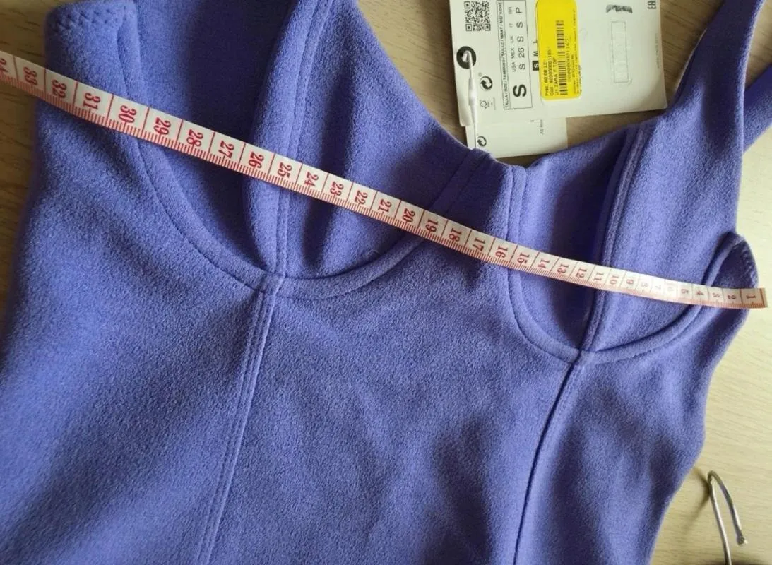 Top cropped Zara S | Mov, Cropped (Scurt), Bretele subțiri - Image 4