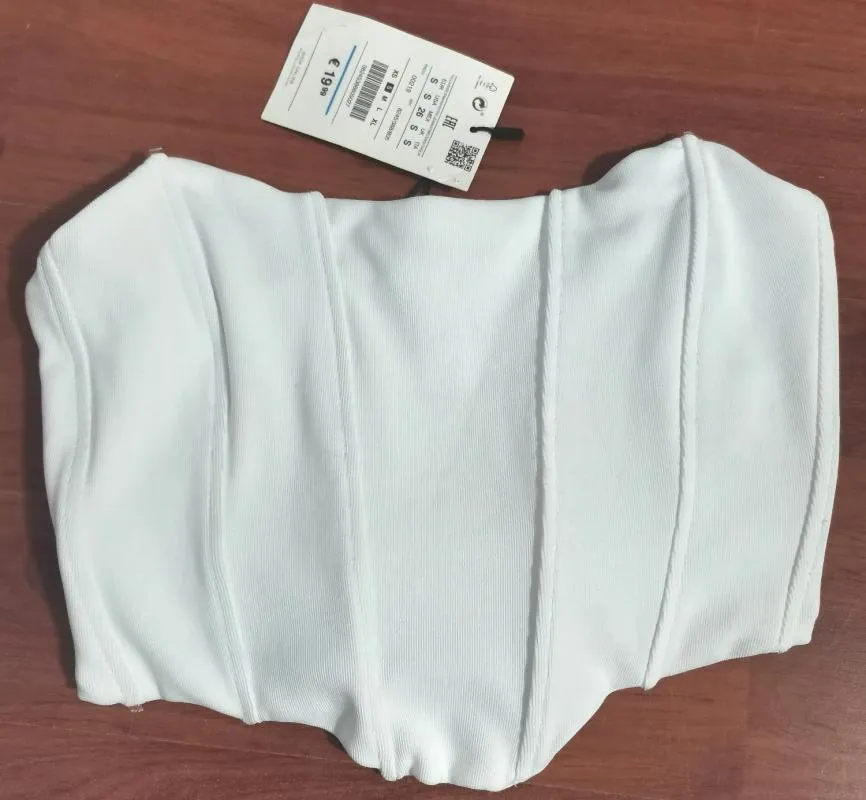 Top tip corset Pull&Bear S | Alb, Normal, Cu umerii goi - Image 5