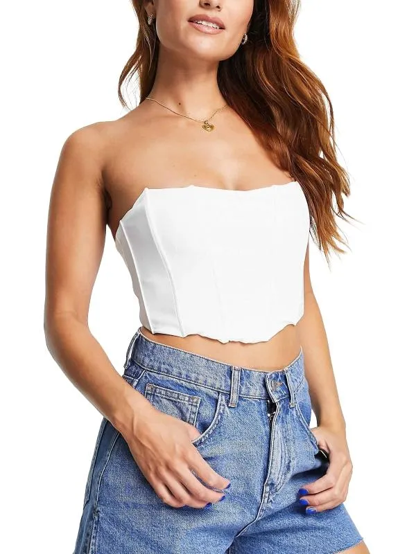 Top tip corset Pull&Bear S | Alb, Normal, Cu umerii goi