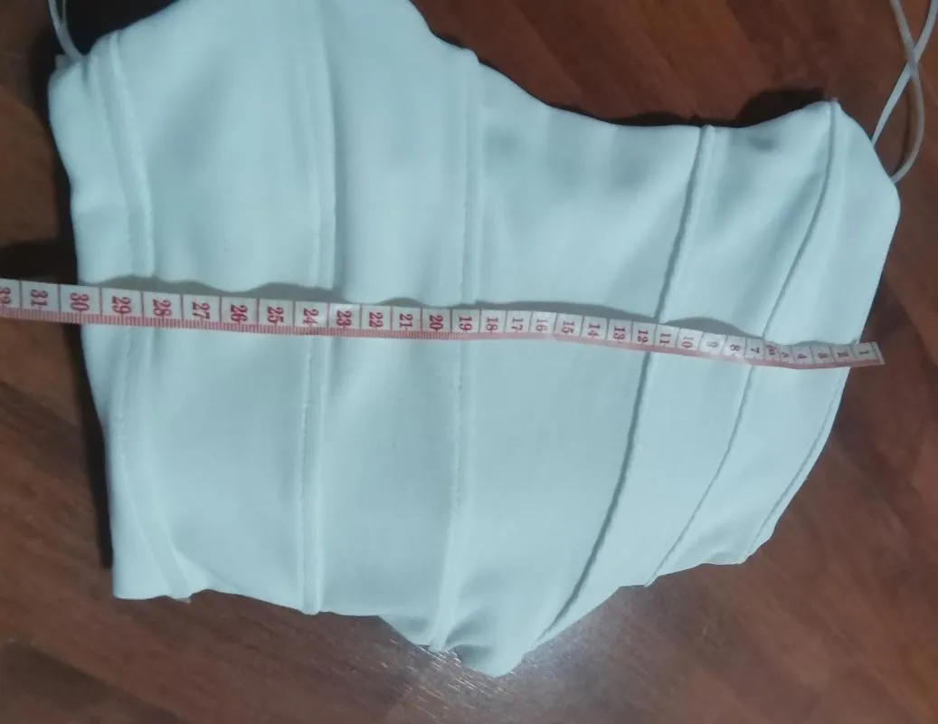 Top tip corset Pull&Bear S | Alb, Normal, Cu umerii goi - Image 9