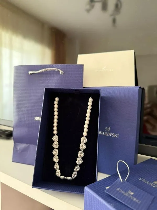 Lănțișor Swarovski | Argintiu, Argint